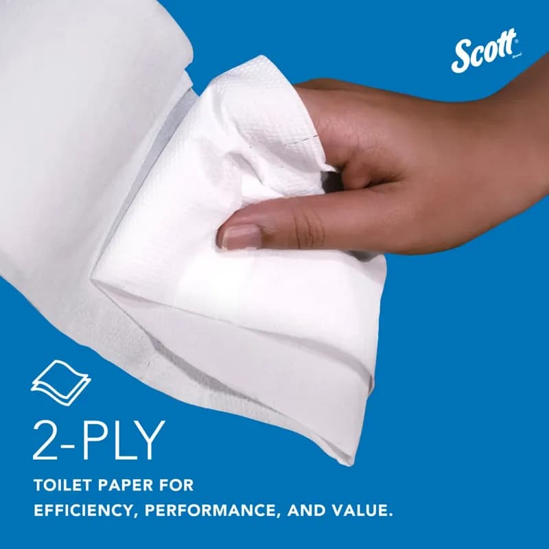 Scott® Essential Toilet Paper & Tissue Roll 3.55IN X1000FT 2PLY White Jumbo (JRT) 4/Case