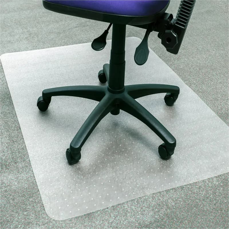 Chair Mat 47X29 IN Clear APET For Low/Standard Pile Carpets Gripper Back Easy Glide Surface 1/Each