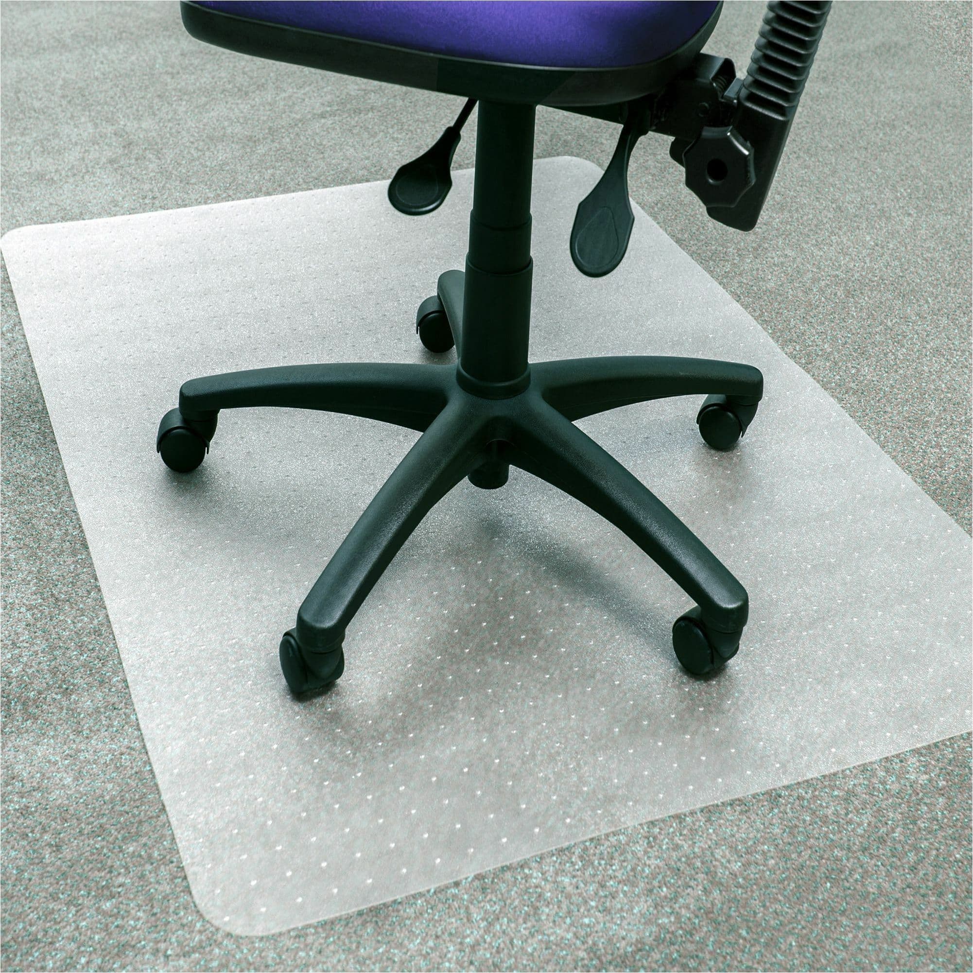 Chair Mat 47X29 IN Clear APET For Low/Standard Pile Carpets Gripper Back Easy Glide Surface 1/Each