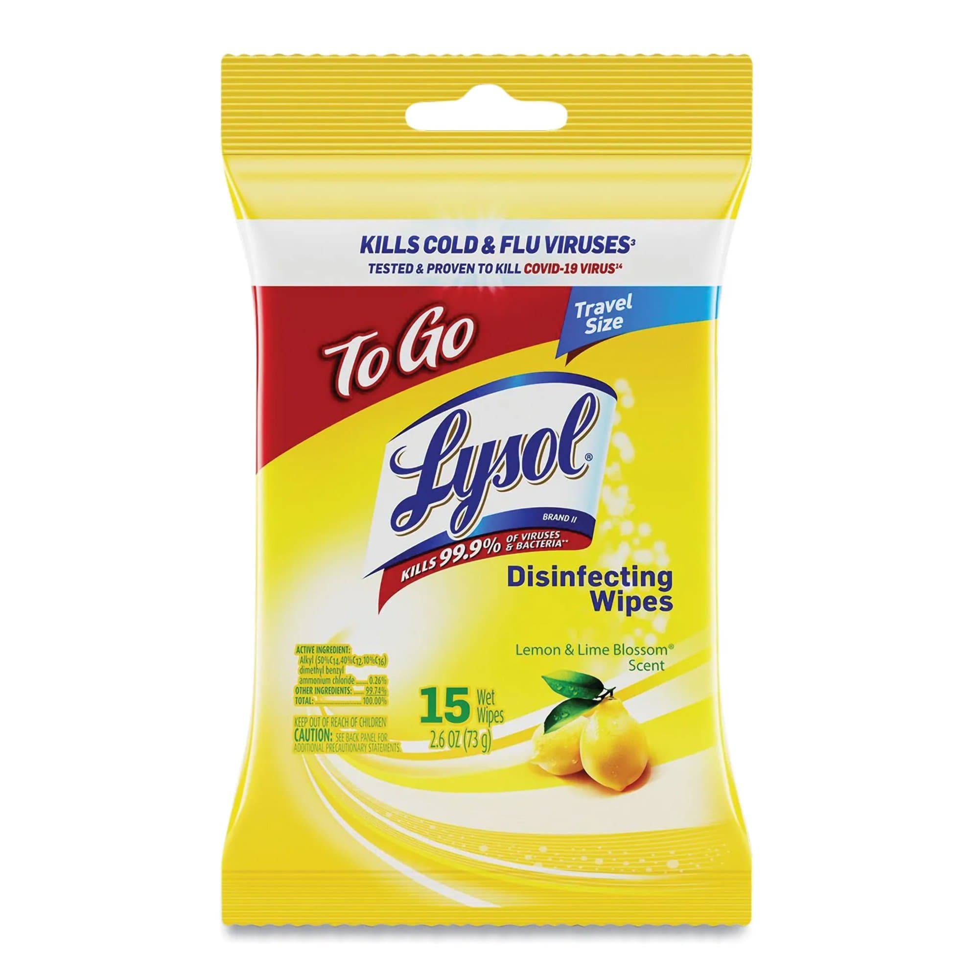 Lysol® Lemon Blossom Disinfectant Wipe 15 Count/Pack