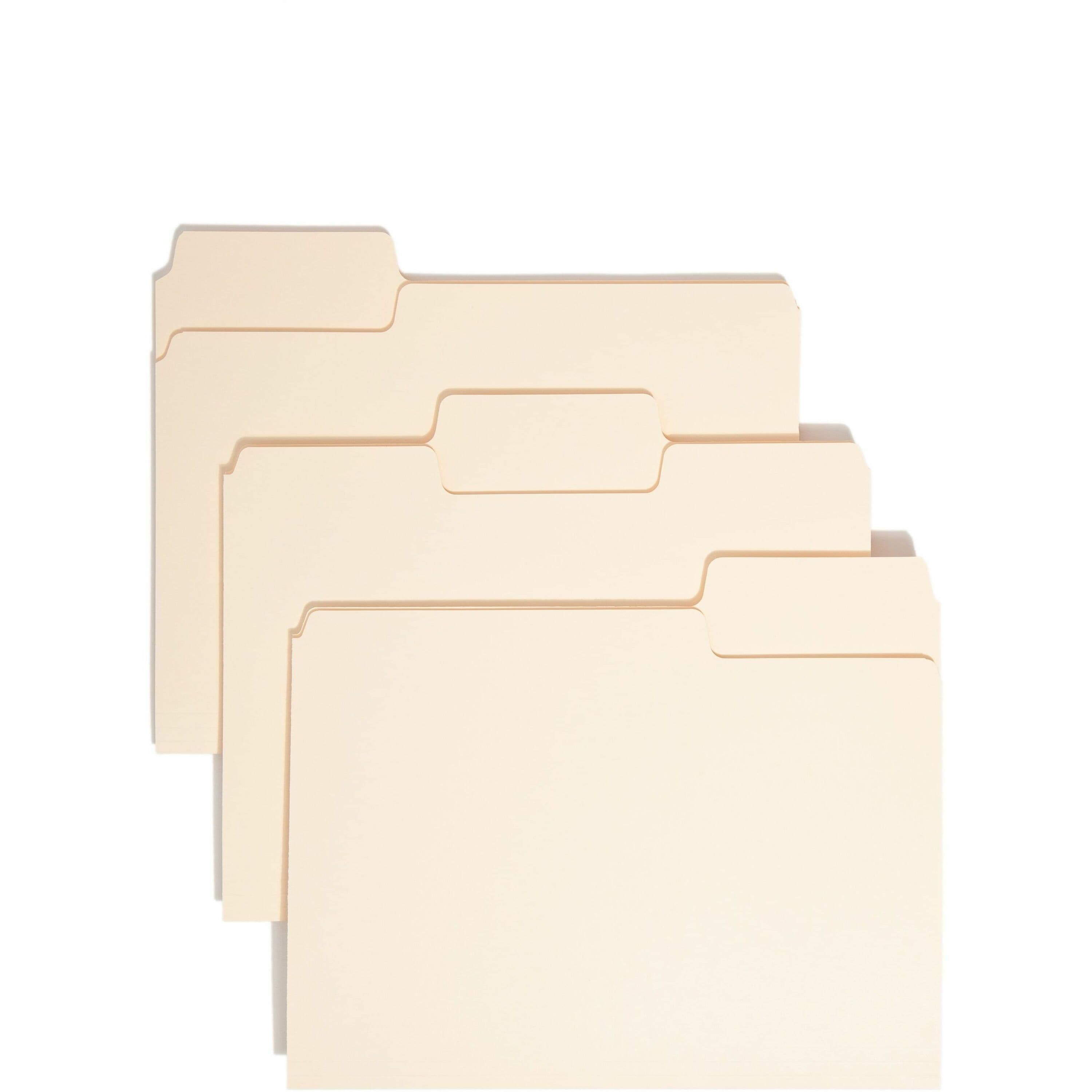 SuperTab® File Folder 8.5X11 IN Manila 1PLY Heavyweight 1/3 Tab Cut 3/4 IN Expansion 14 Pt Tab Area 50 Count/Box