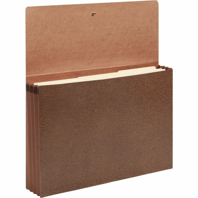 File Wallet 8.5X3.5X14 IN Red Rope Recycled Paper With Elastic Closure Legal Size Expandable Reinforced Gusset 1/Each
