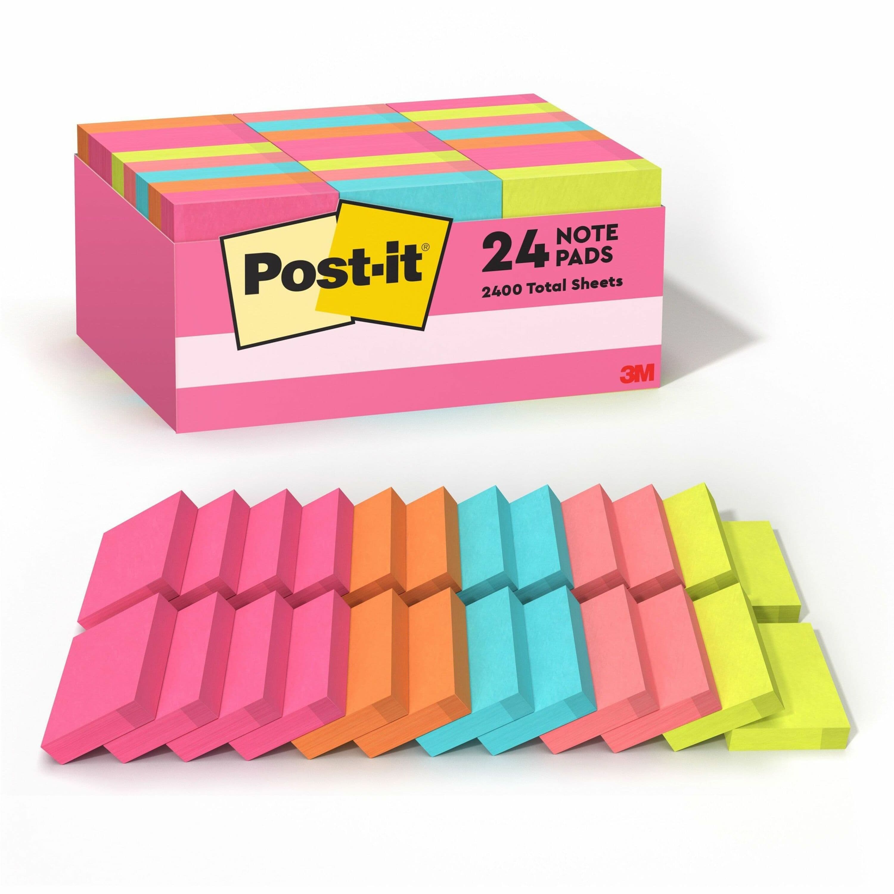 Post-it® Cape Town Self-Stick Note Pad 1.5X2 IN Assorted Paper Adhesive 100 Sheets / Pad 24 Count/Pack