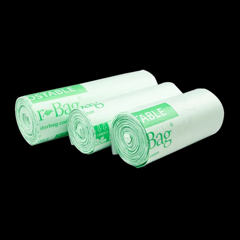 Natur-Bag Compostable Liner 33X40 IN 33 GAL Green 0.8MIL Star Seal 25 Count/Roll 8 Rolls/Case 200 Count/Case