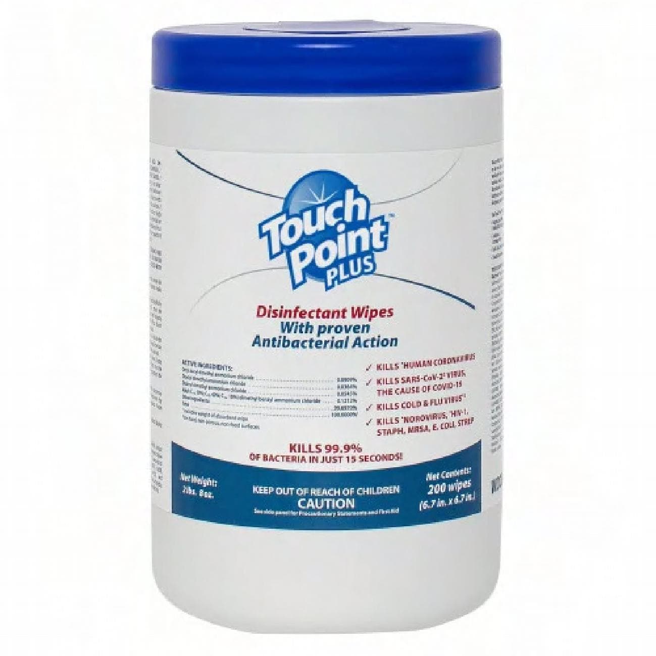 Touch Point® Plus Citrus Scent Disinfectant Textile Wipe 200 Count/Pack 6 Packs/Case