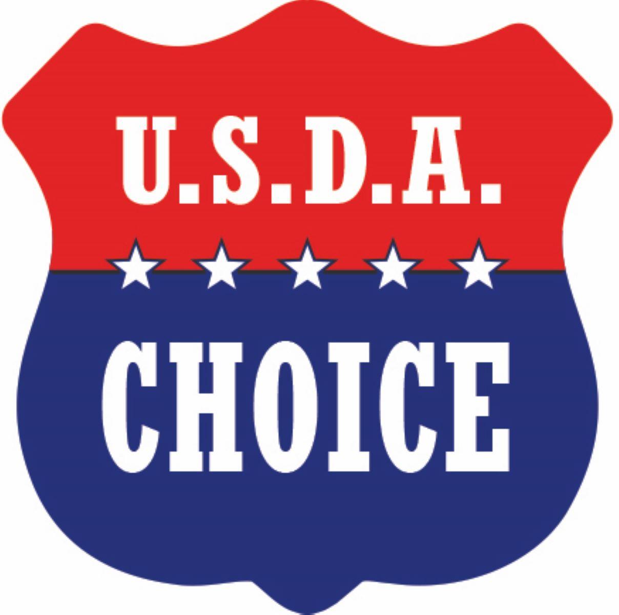 USDA Choice Meat Label 1.3X1.3 IN Red Blue White Shield 1000 Count/Roll 25 Rolls/Case 25000 Count/Case