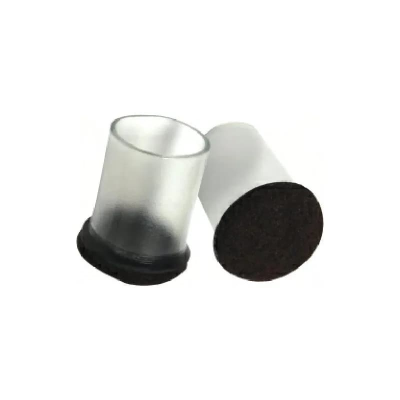 Clear Sleeve™ Floor Protector Tips 1.38X1.5 IN Clear Black Plastic 100 Count/Pack