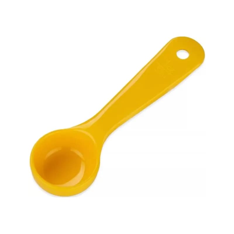 Carlisle Foodservice Products® Portion Spoon 1 OZ Acetal Solid Short Handle Flat Bottom Color Coded 1/Each