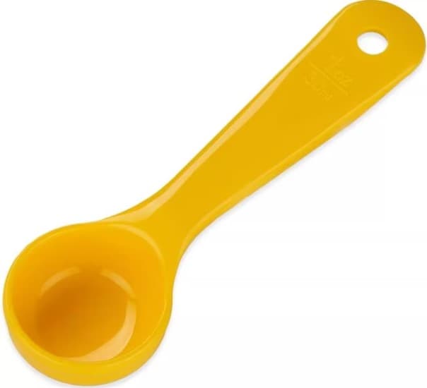 Carlisle Foodservice Products® Portion Spoon 1 OZ Acetal Solid Short Handle Flat Bottom Color Coded 1/Each