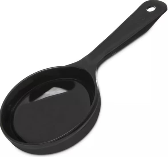 Carlisle Foodservice Products® Portion Spoon 3.88X8.59X1.25 IN 6 OZ Acetal Short Handle Flat Bottom 1/Each