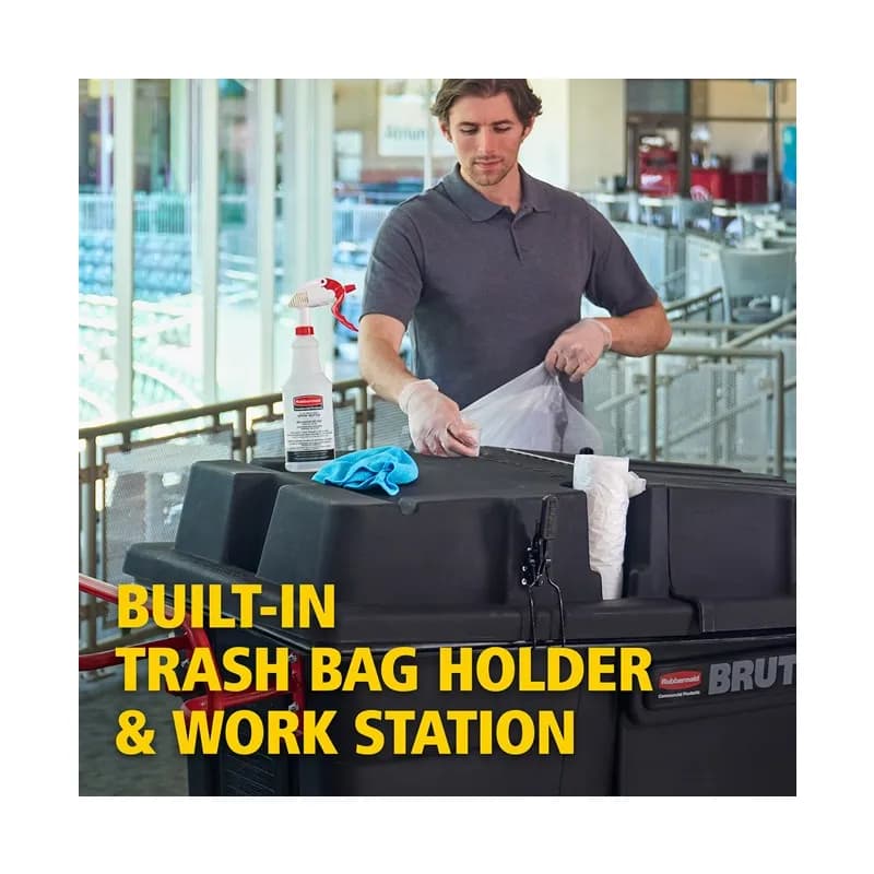 Brute® Utility Tilt Truck Lid 70.70X35.01X9.50 IN 1 Cubic Yard Black Rotomolded 1/Each