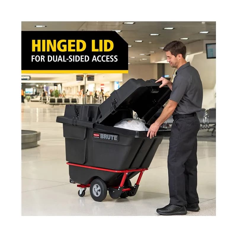 Brute® Utility Tilt Truck Lid 70.70X35.01X9.50 IN 1 Cubic Yard Black Rotomolded 1/Each