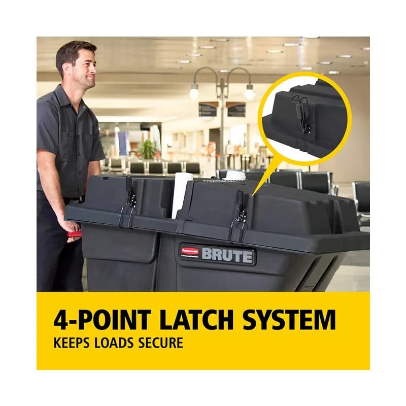 Brute® Utility Tilt Truck Lid 70.70X35.01X9.50 IN 1 Cubic Yard Black Rotomolded 1/Each