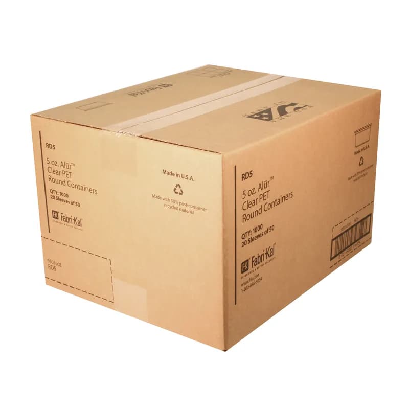 Recycleware® Deli Container Base 5 OZ RPET Clear Round 1000/Case