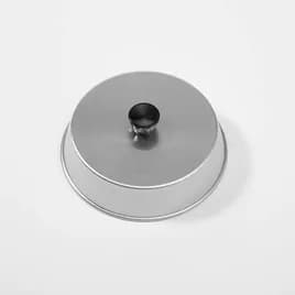 Basting Cover 8X2 IN Aluminum Silver Round High With Bakelite Knob Hand Wash 1/Each