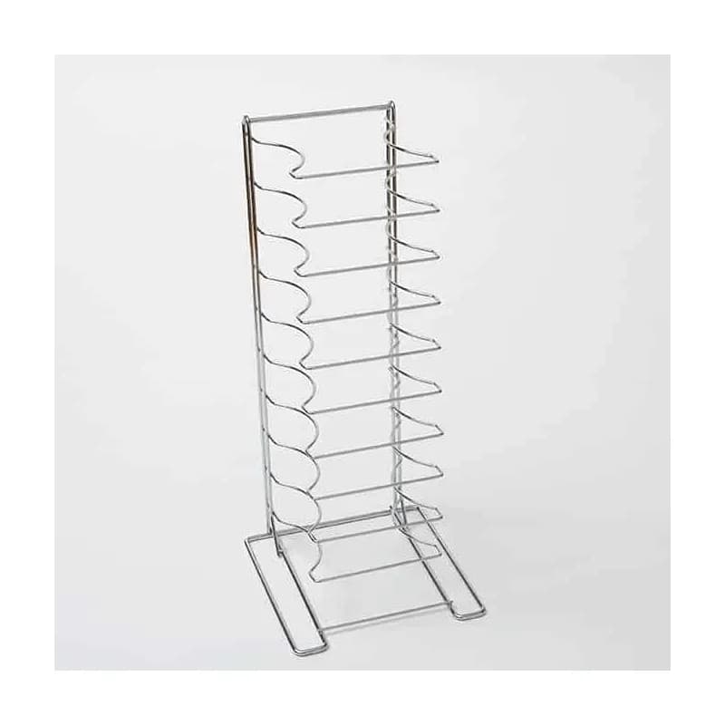 Pizza Rack Chrome Plated Steel Silver Hand Wash 11 Shelves 1/Each