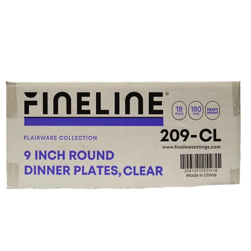 Plate 9 IN Plastic Clear Round 180/Case