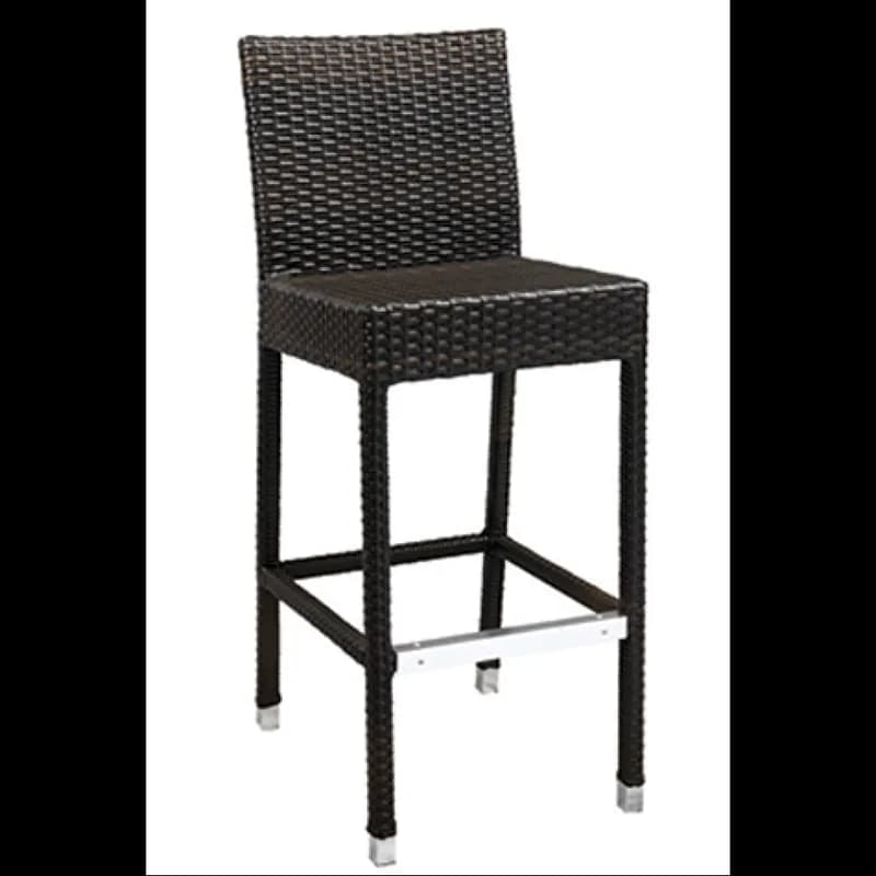 Amalfi Barstool 43X17X20 IN Espresso Wicker PE Aluminum Nylon Indoor/Outdoor 1/Each