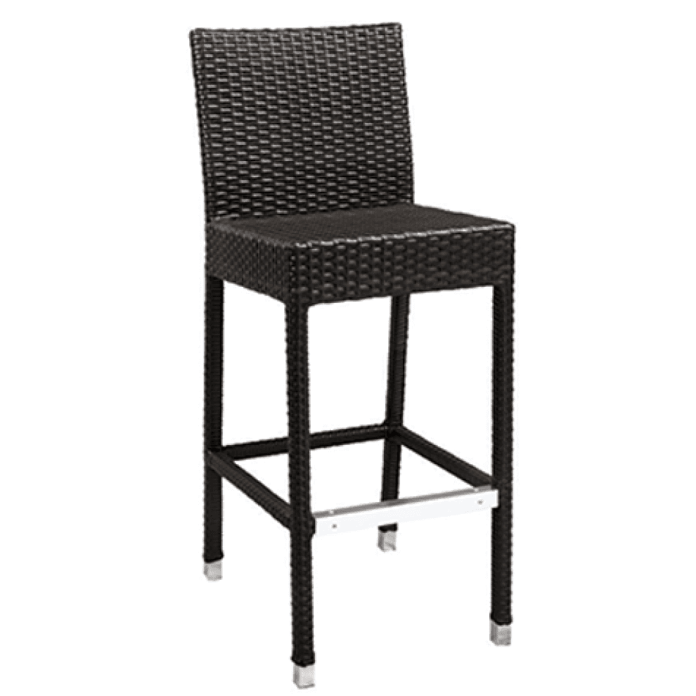 Amalfi Barstool 43X17X20 IN Espresso Wicker PE Aluminum Nylon Indoor/Outdoor 1/Each