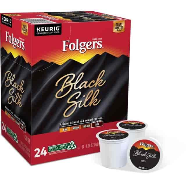 Green Mountain Coffee Folgers Black Silk Coffee K-Cup 24 Count/Box
