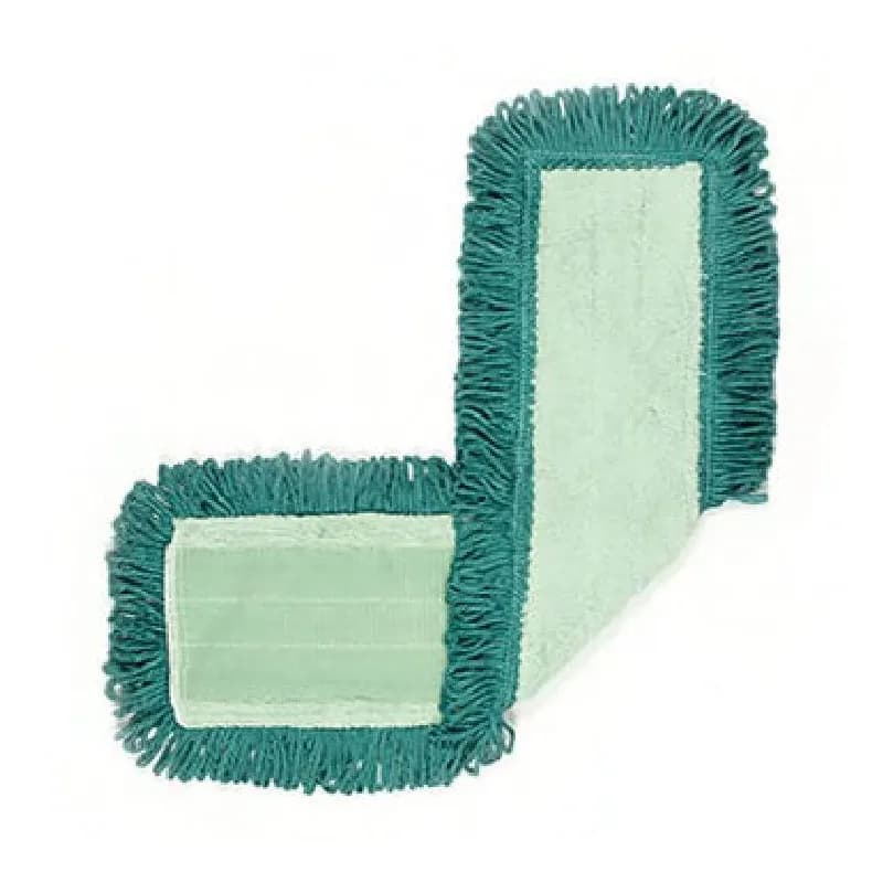 Dust Pad 48X5 IN Green White Microfiber Blend (70% Microfiber, 30% Acrylic) Nylon Tie Back Fringed 6 Count/Case