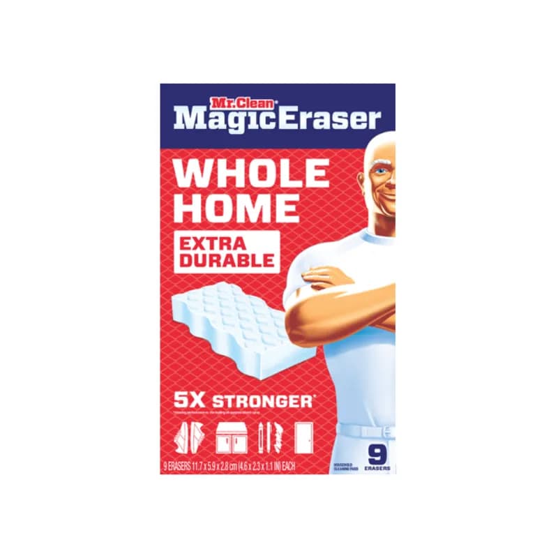Mr. Clean® Magic Eraser Erasing Pad Melamine Foam White 5X Extra Durable 2/Case