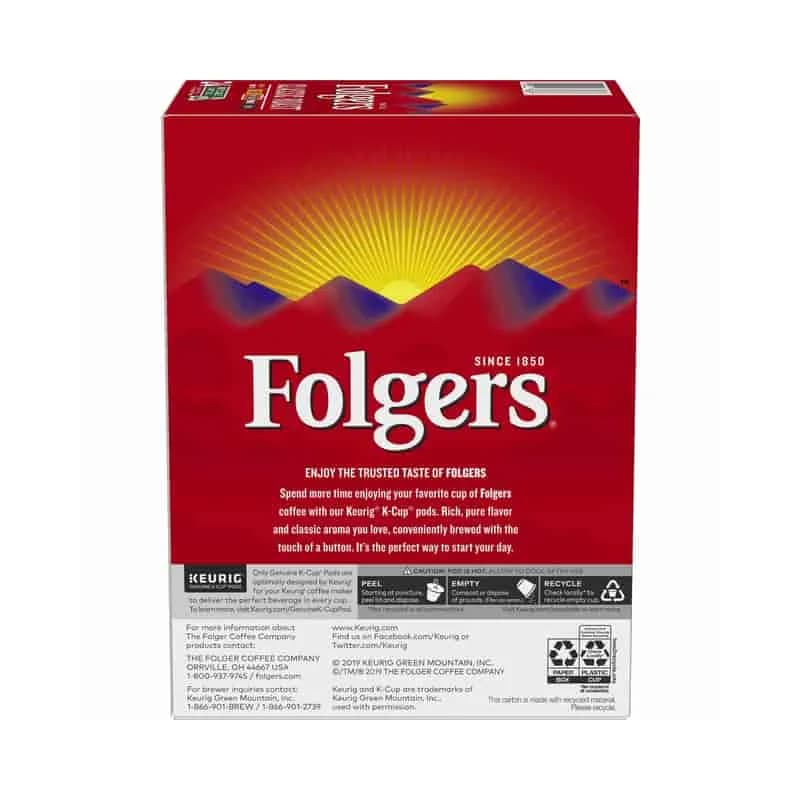 Green Mountain Coffee Folgers Classic Roast Coffee Medium Roast K-Cup 24/Box