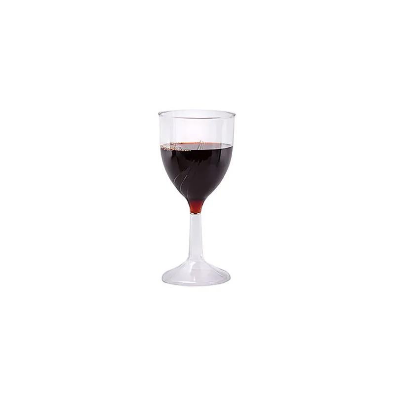 WNA Cup Wine With Stem 6 OZ Plastic Clear 100/Case