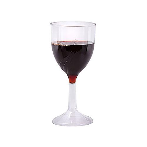 WNA Cup Wine With Stem 6 OZ Plastic Clear 100/Case
