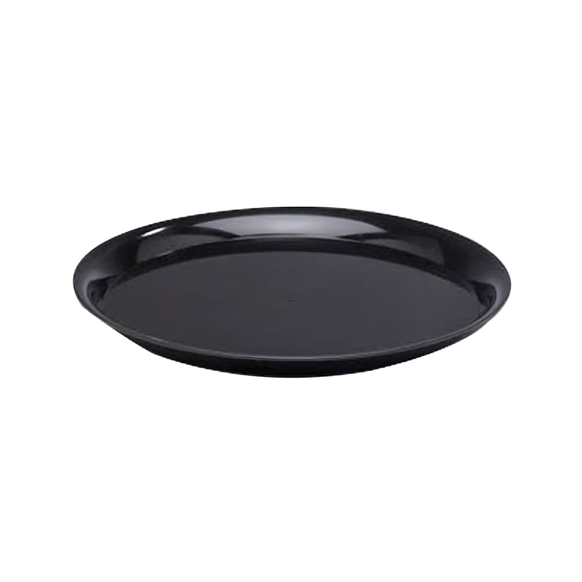 WNA CheckMate Serving Tray 14 IN PS Black Round 25/Case
