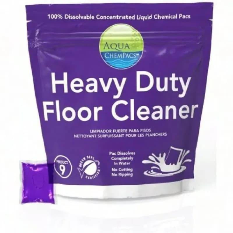 Aqua ChemPacs Intellipods Floor Cleaner Liquid Concentrate Heavy Duty Scrubber 1 Count/Bag 1 Bags/Case
