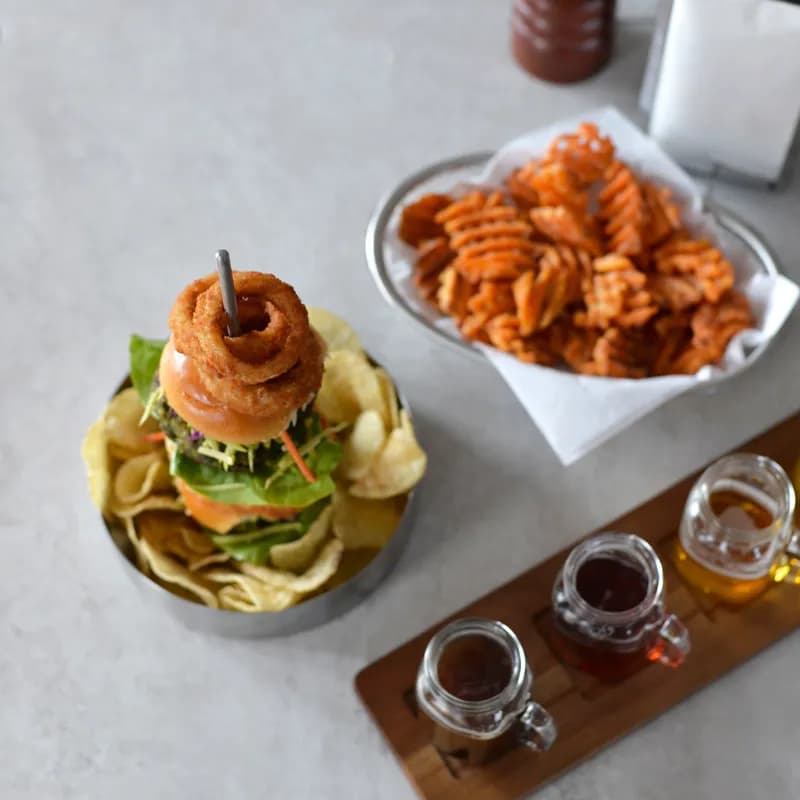 Slider Onion Ring Tower Stand 7X7X10 IN Stainless Steel Round With Base Brushed Dishwasher Safe 1/Each