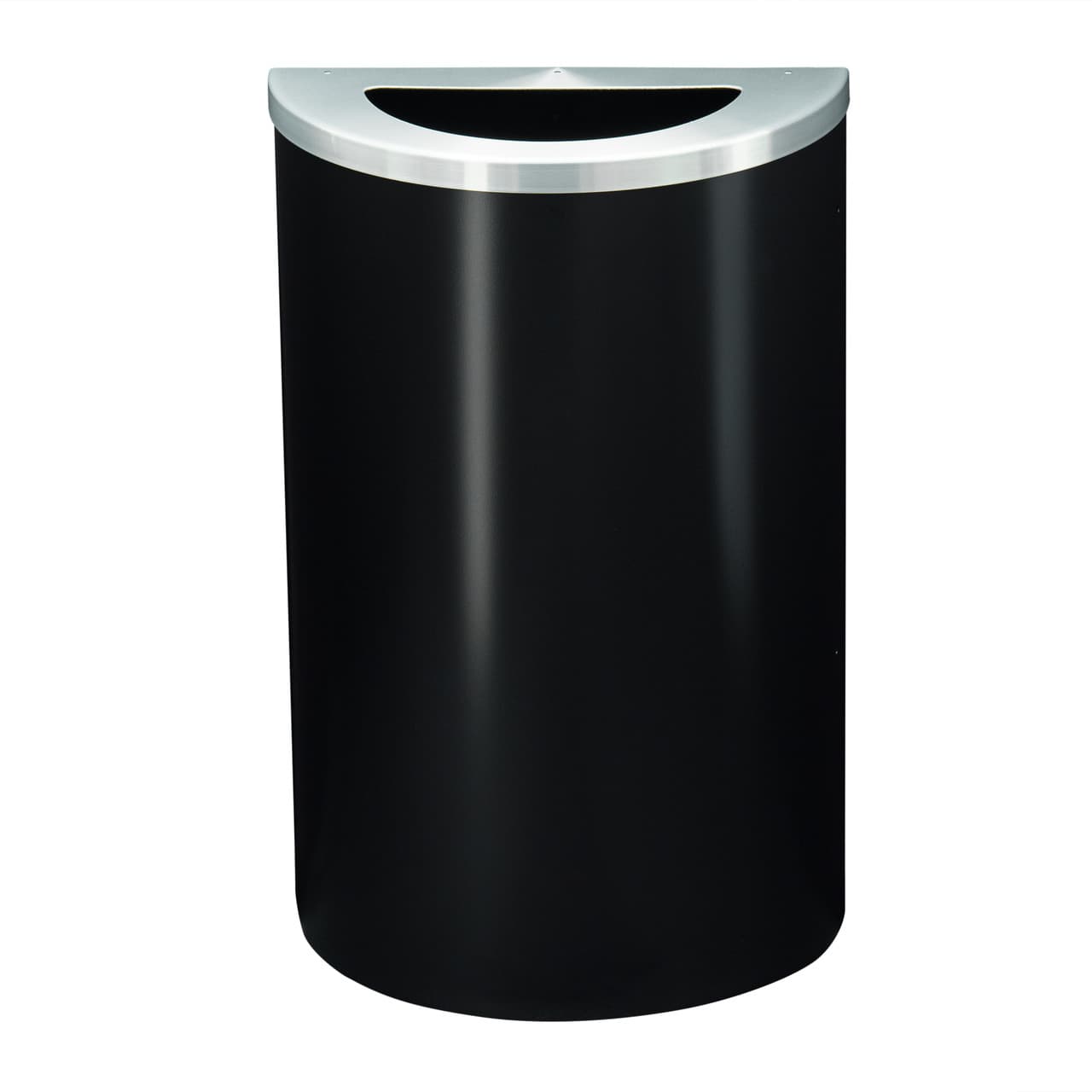 Profile Trash Can 30X18X9 IN 14 GAL Half Round Metal Hinge Lid 1/Each