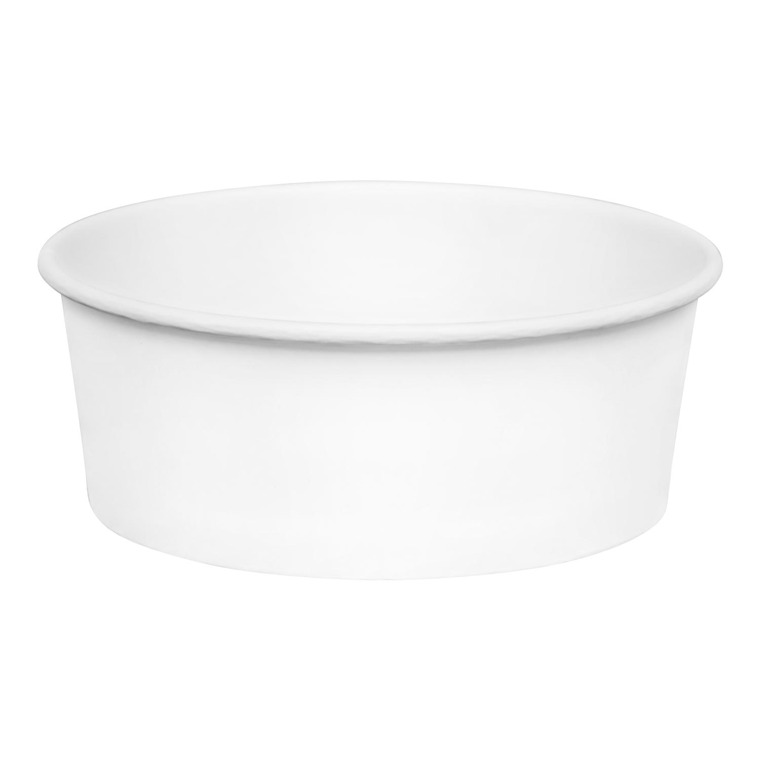Bucket & Tub 38 OZ Single Wall Poly-Coated Paper SBS Paperboard White Round 234/Case