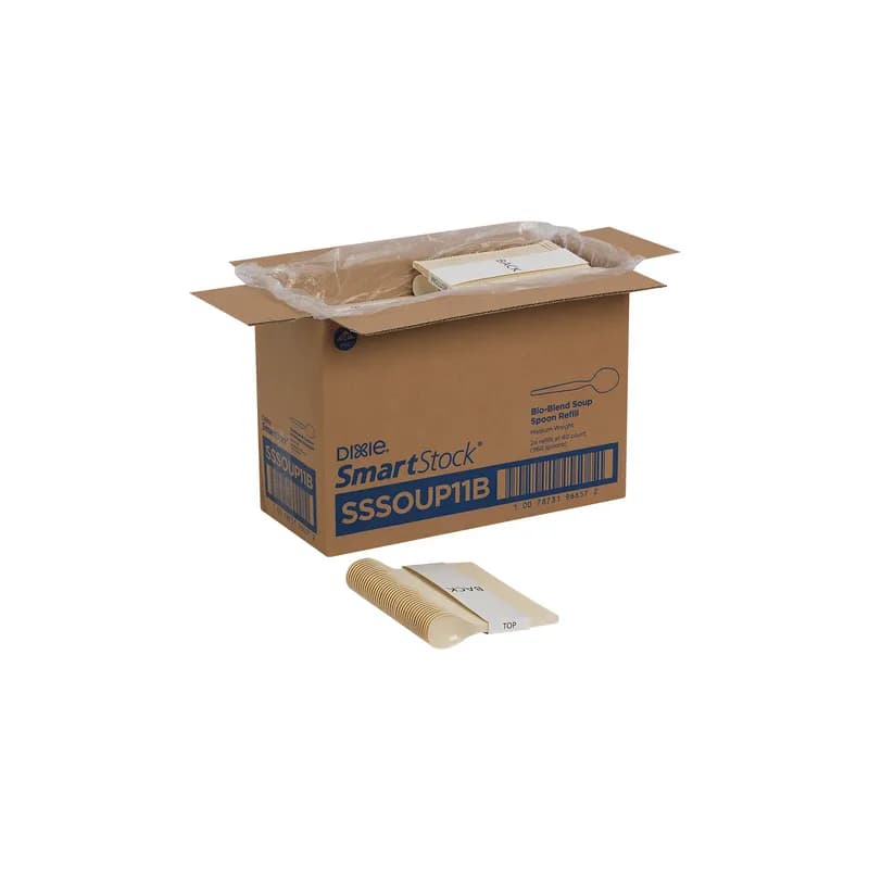 Dixie® Ultra SmartStock® Series O Soup Spoon Beige Refill 960/Case