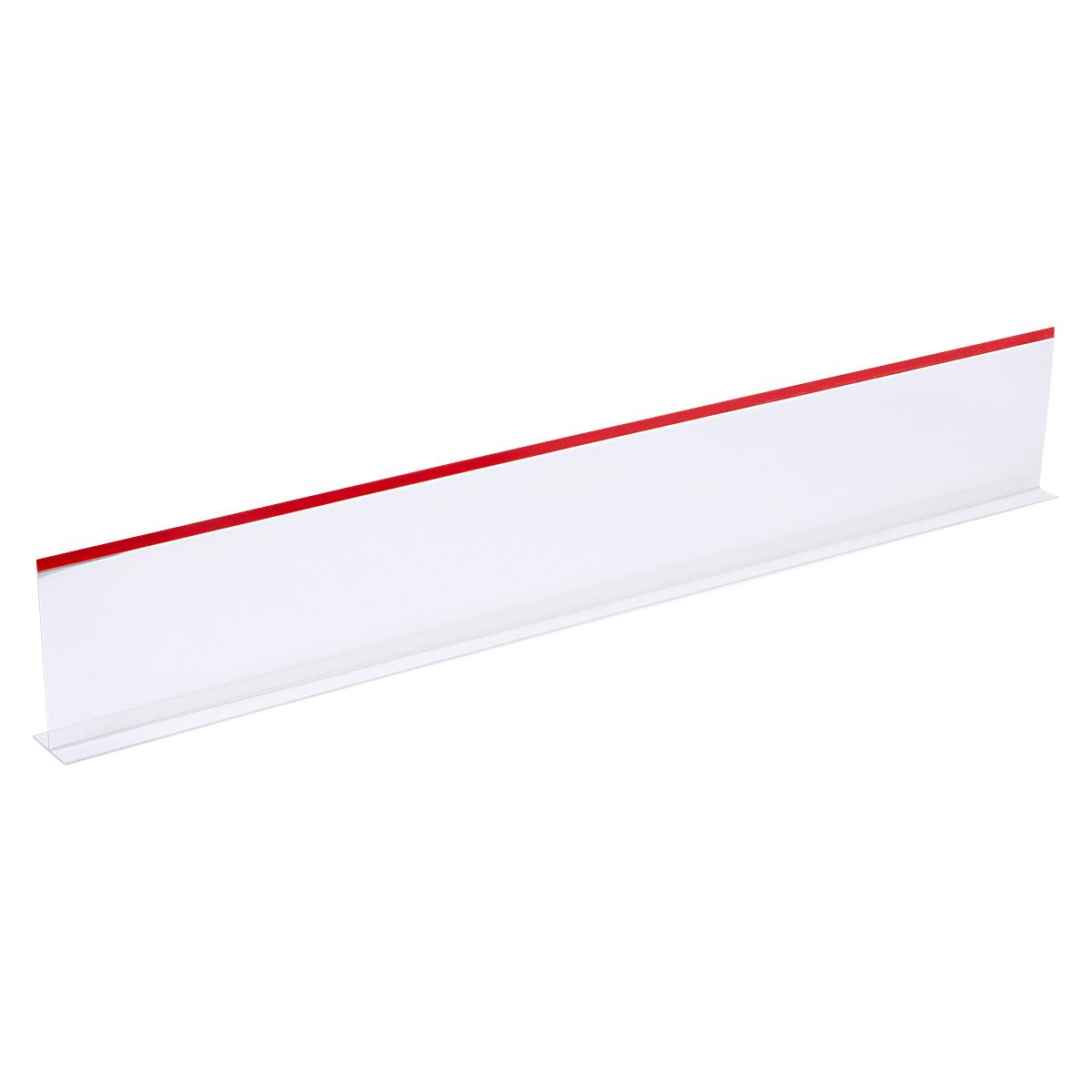 Separator 30X5 IN Clear T Shape Red Trim 1/Each