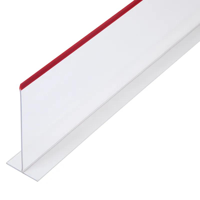 Separator 30X5 IN Clear T Shape Red Trim 1/Each