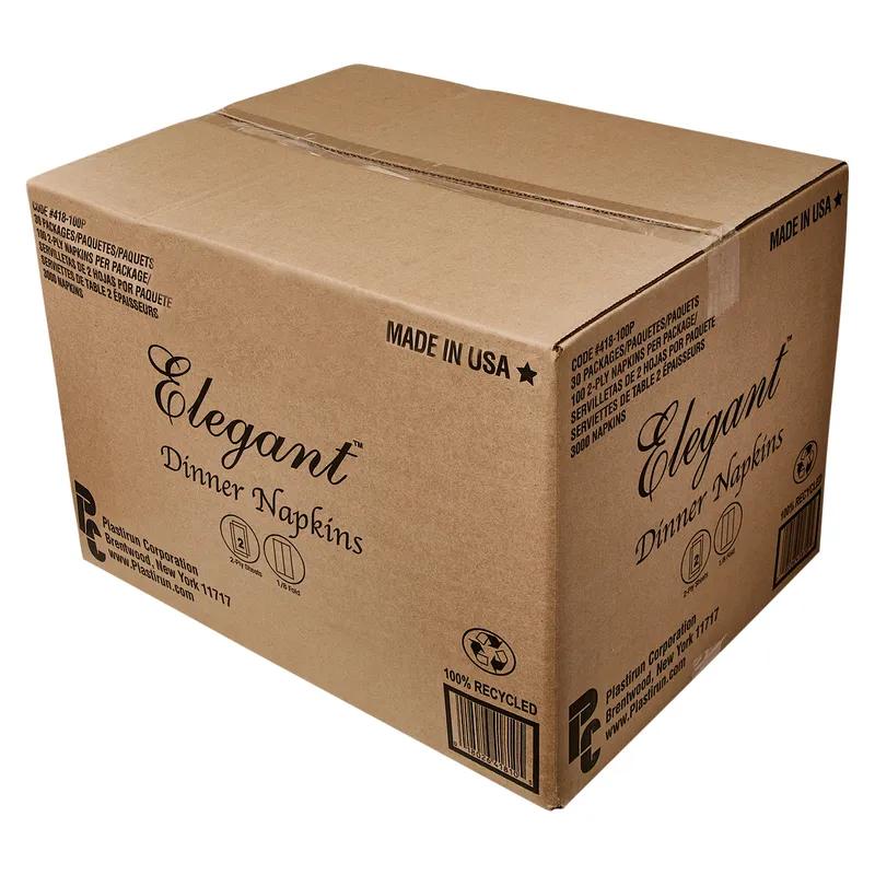 Dinner Napkins 15X17 IN White Paper 2PLY 3000/Case