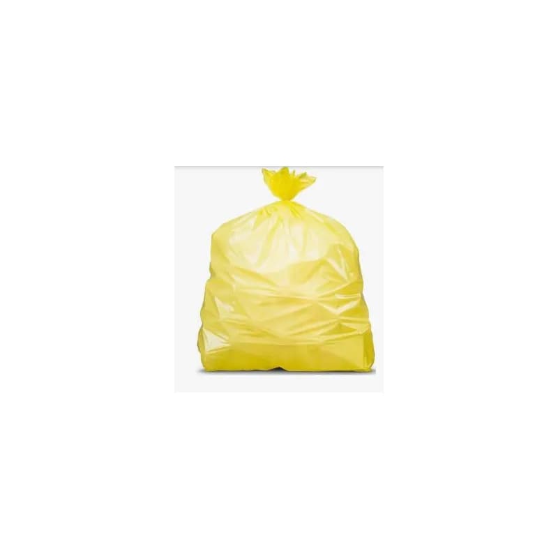 Victoria Bay Can Liner 37X50 IN 40-50 GAL Yellow Plastic 1.2MIL 25 Count/Roll 6 Rolls/Case