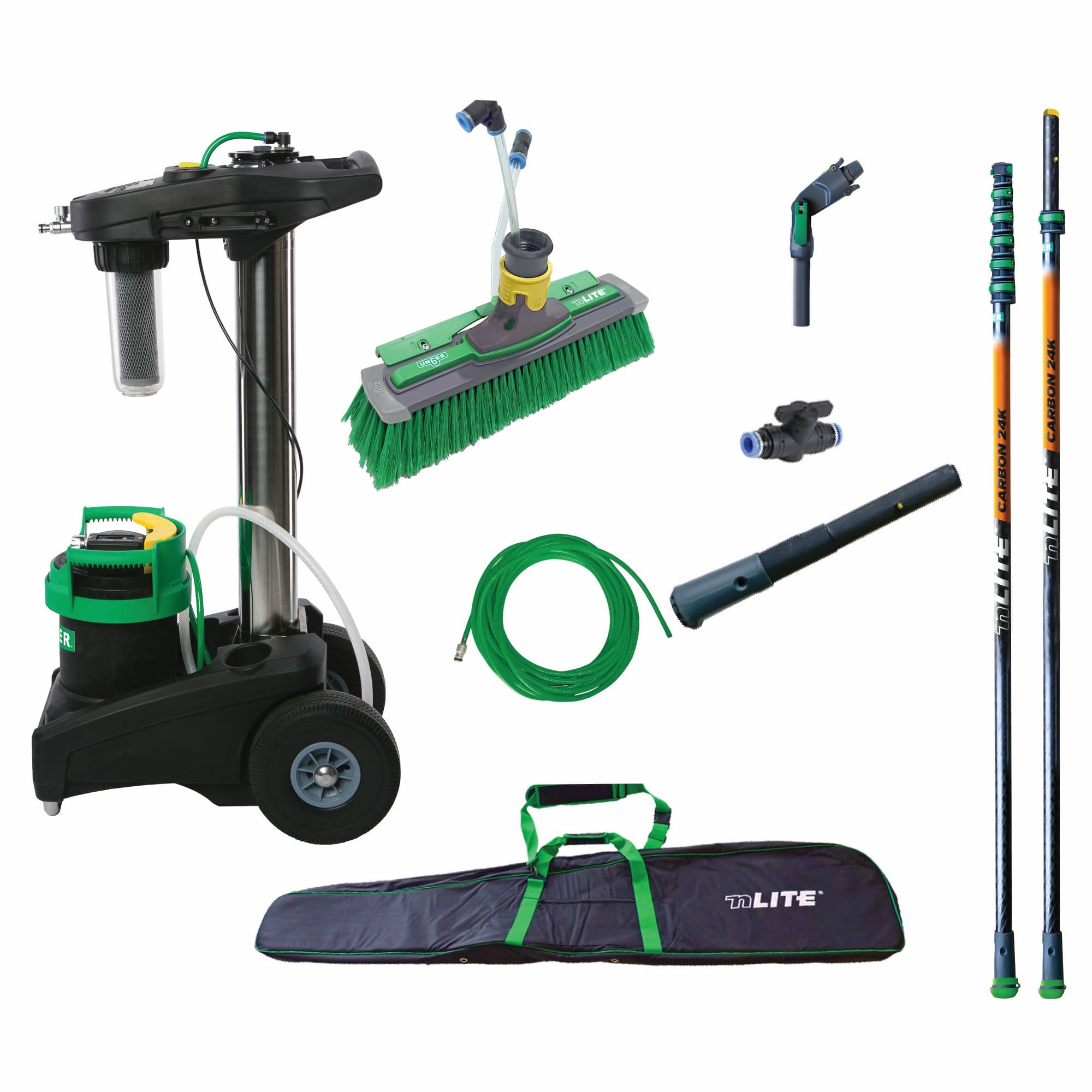 HydroPower® Nano Complete Pro Window Cleaning System Kit 39 FT Stainless Steel Black 1/Each