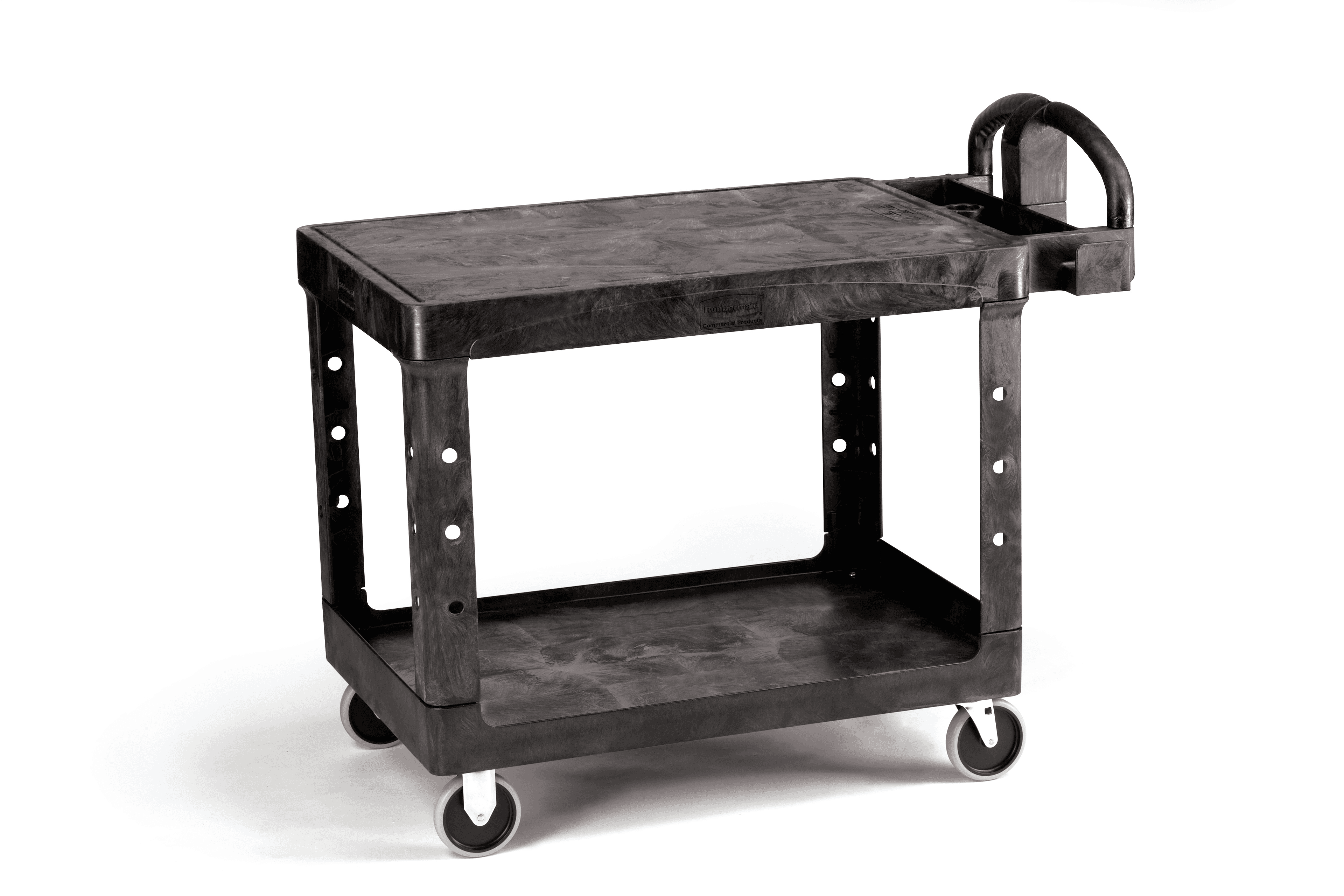 Brute® Utility Cart 44X24.75X38 IN 500 LB Black Ergonomic Handle Flat Shelf Medium 1/Each