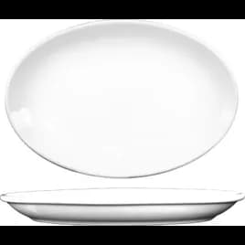 Dover™ Coupe Platter 11.75X8 IN Porcelain European White Oval 12/Case