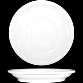 Dover™ Saucer 6 IN Porcelain European White Round Rolled Edge 36/Case