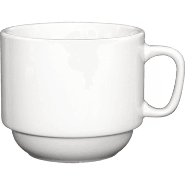 Dover™ Cup 3.13X2.63 IN 7 European White Round Rolled Edge With Handle Stackable 36/Case