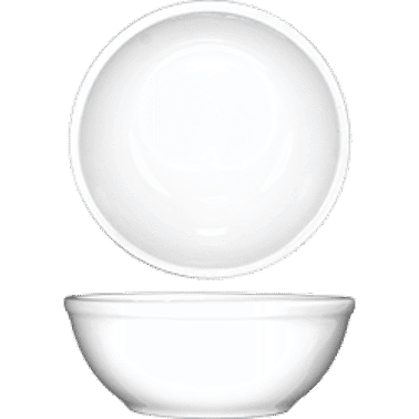 Dover™ Oatmeal Nappie Bowl 5X2 IN 10 OZ Porcelain European White Round Rolled Edge 36/Case