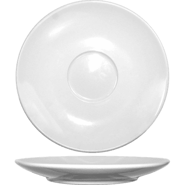 Dover™ Cappuccino Saucer 6.5 IN Porcelain Round Rolled Edge 36/Case