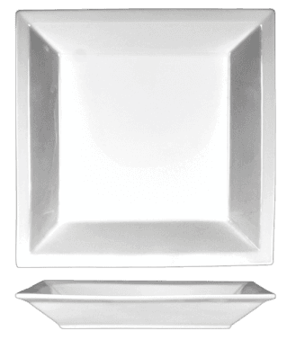 Elite™ Pasta Soup Vegetable Serving Bowl 9.88X1.38 IN 36 OZ Porcelain Bright White Square 12/Case