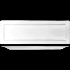 Elite™ Platter 14X7 IN Porcelain Bright White Rectangle Wide Rim Rolled Edge 12/Case