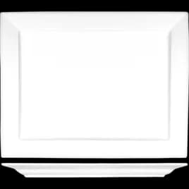 Elite™ Platter 14X10.88 IN Porcelain Bright White Rectangle Wide Rim Rolled Edge 6/Case