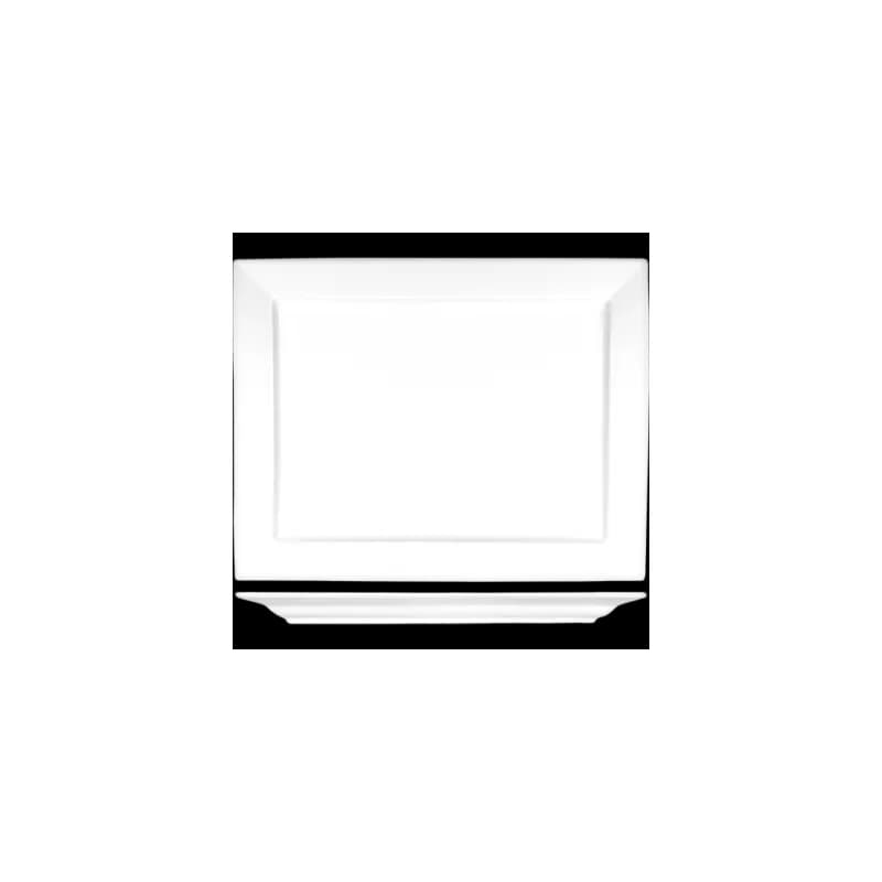 Elite™ Platter 12X7.88 IN Porcelain Bright White Rectangle Wide Rim Rolled Edge 6/Case